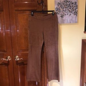 Soft Surroundings Suede Flare Pants